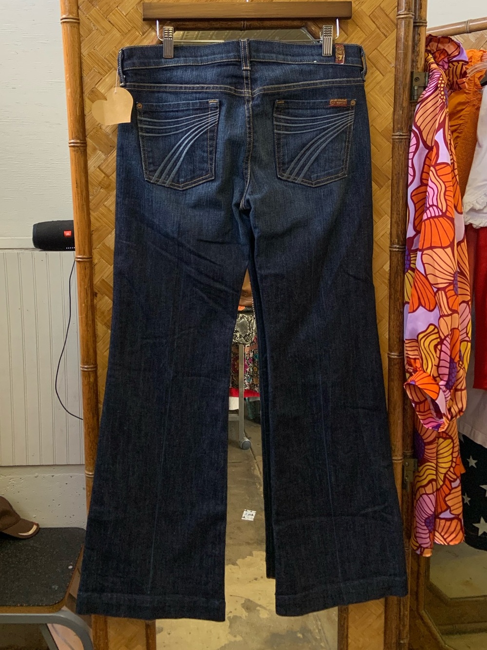 7 For All Mankind Dark Indigo Flare Jeans